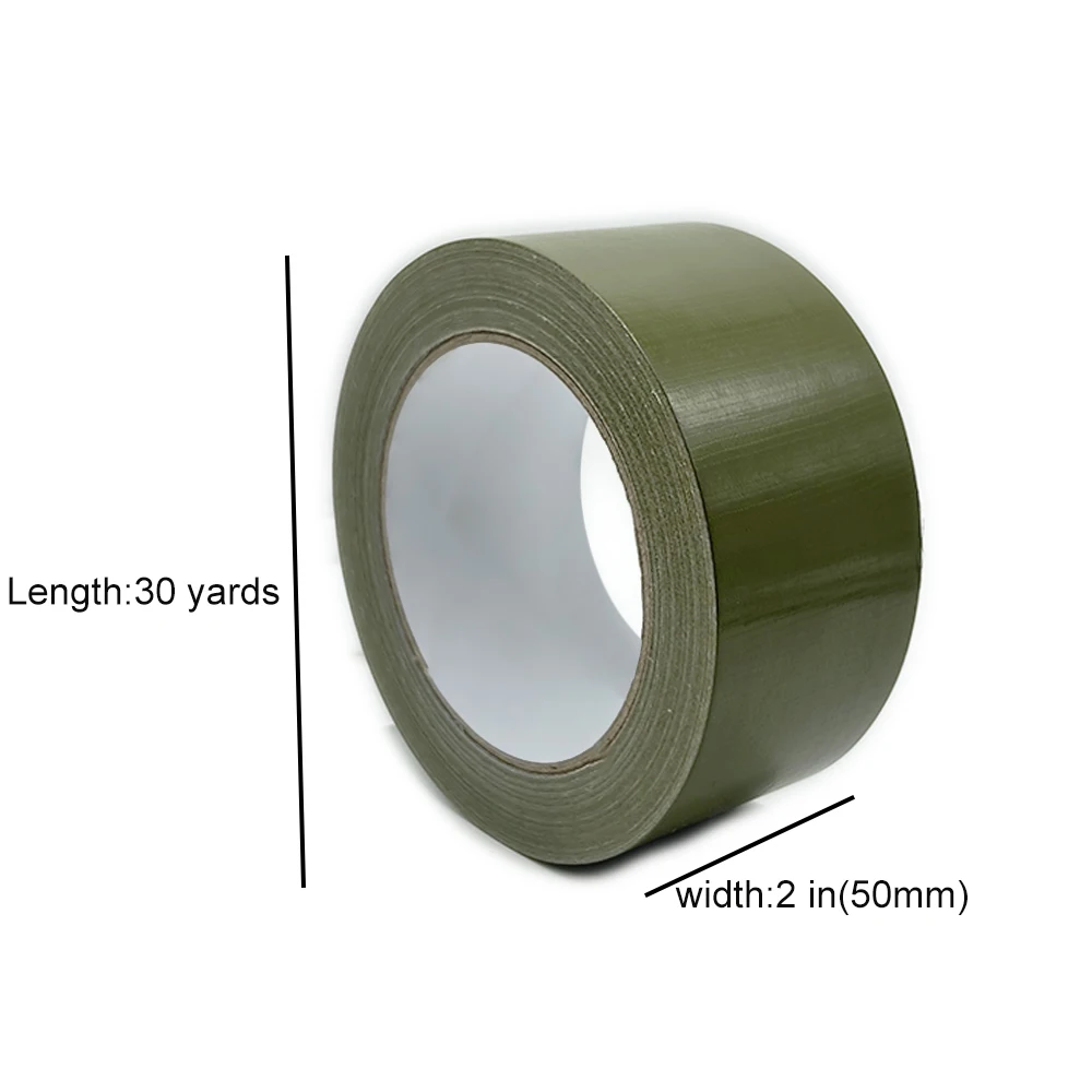 Tactical Olive Green Cloth Base Tape Heavy 2 Inch X 30 Yards Strong Adhesive Repair Tape for Outdoor Tool DIY Repairs Crafts