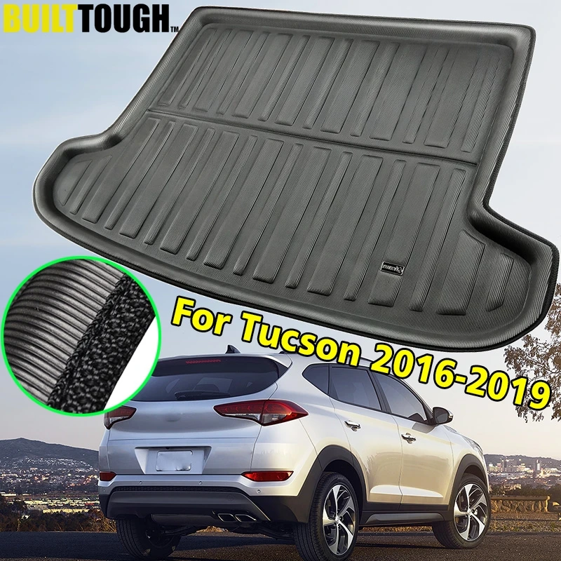 Cargo Boot Liner Tray For Hyundai Tucson TL 2015 2016 2017 2018 2019 Boot Cargo Liner Tray Rear Trunk Floor Mat Carpet Mud Pad