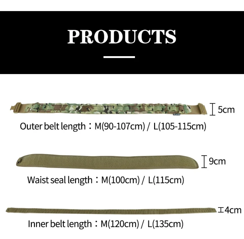 Tactical Belt 3 IN 1 Laser Cut Quick Release Buckle MOLLE Combat Shooting Belt with Inner Belt & Back Support Pad image 6