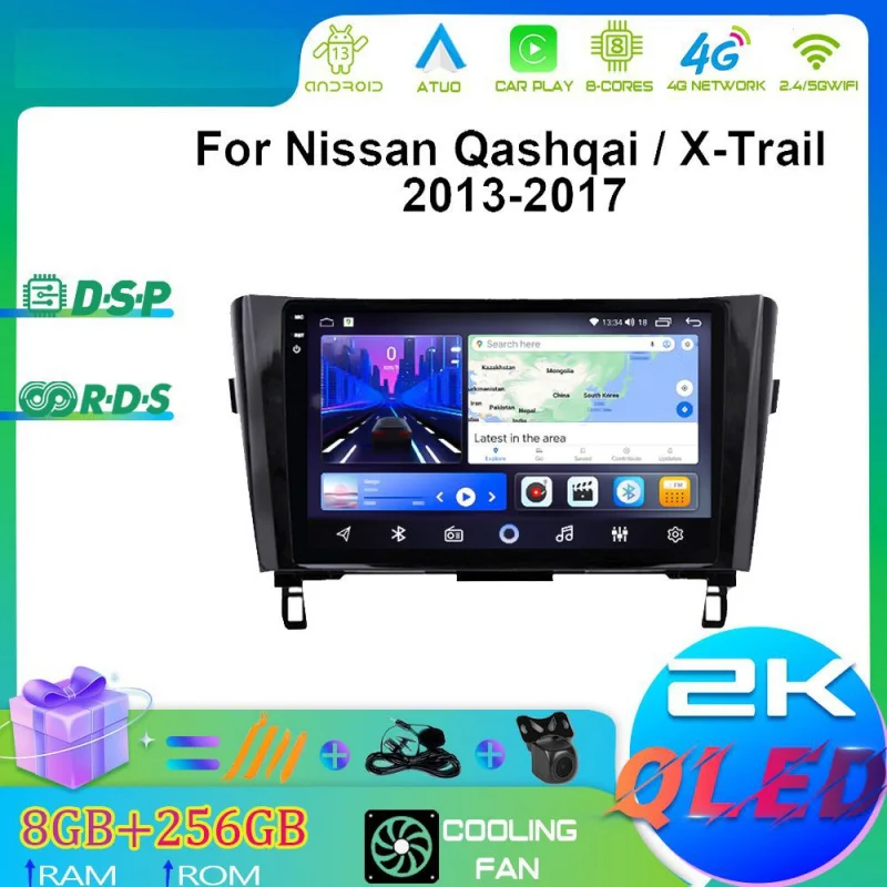 

For Nissan Qashqai /X-Trail 2013-2017 Car Intelligent Systems Android Car Player GPS WIFI Carplay 4G Car Radio Navigation Stereo