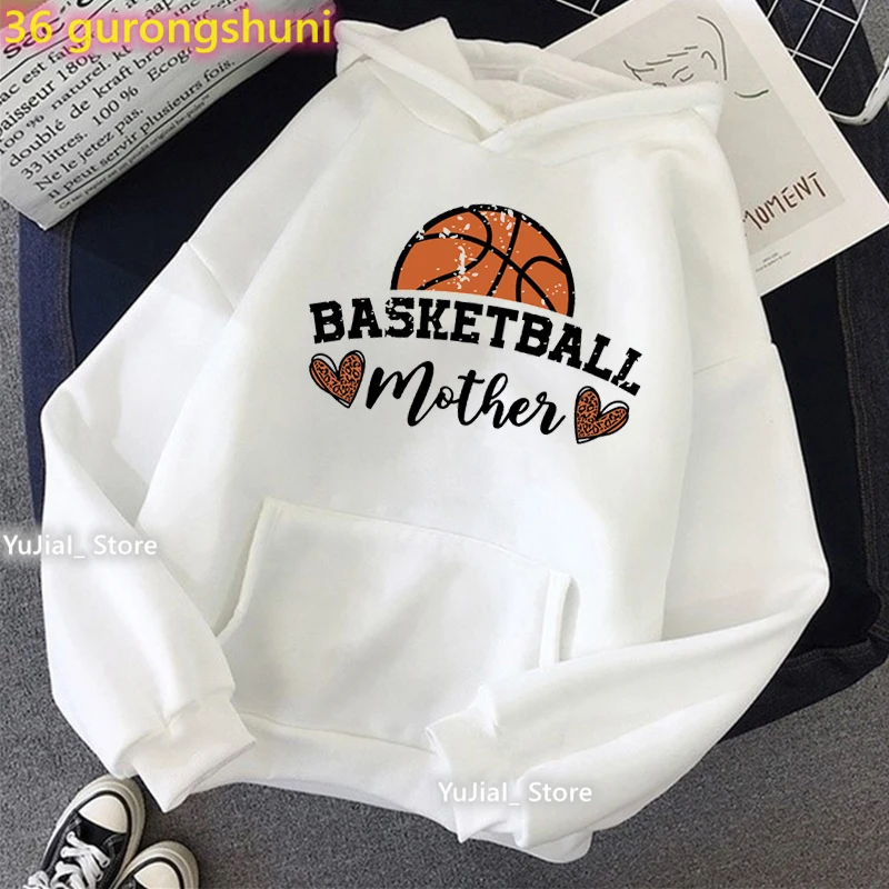 Keren Basket Ibu Kaus Gambar Grafis Wanita Macan Tutul Cinta Hari Ibu Hoodie Femme Musim Dingin/Musim Semi/Musim Gugur Pakaian Olahraga