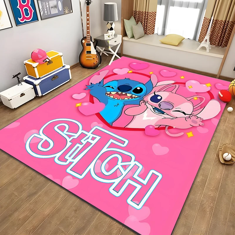 Disney Pattern Carpet Stitch 3D Printing Large Area Rug Carpet for Living Room Children's Bedroom Sofa Doormat Floor Mat Gift