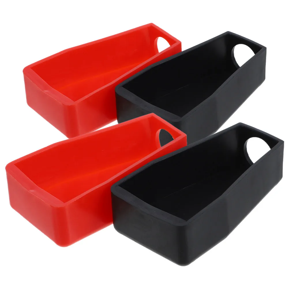 

4Pcs Battery Terminal Covers Rubber Plastic Protector Set Red Black Positive Negative Cable Insulation for Car Motorcycle