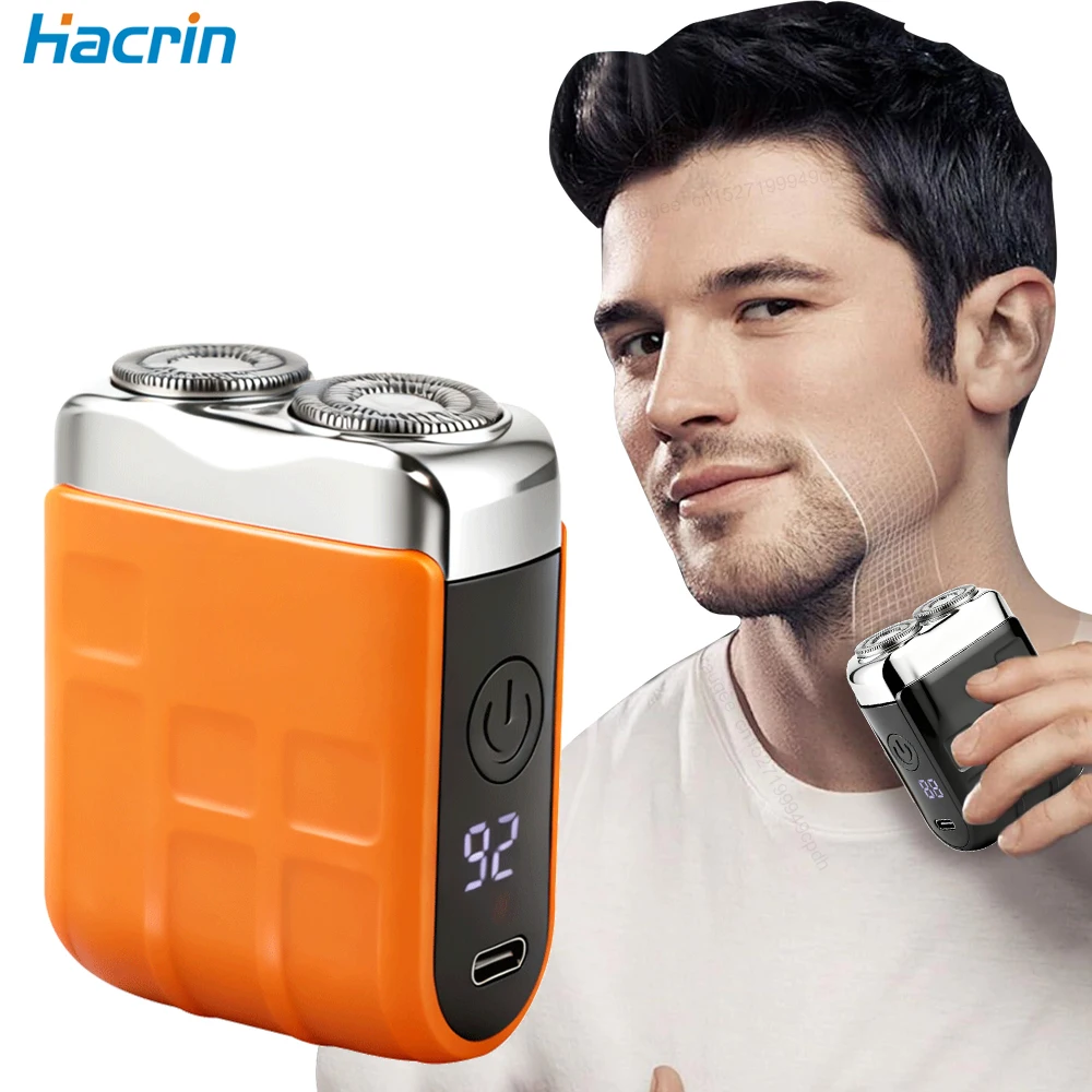 

Electric Shaver Mini Shaver for Man Beard Trimmer Digital Display Dual Blade Rechargeable Shaver Portable Electric Razor Men