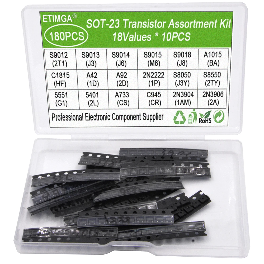 180PCS 10Values SOT…