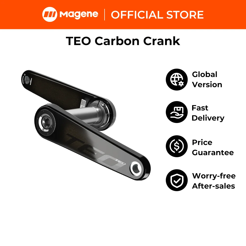 Magene TEO Carbon Crank 29mm Spindle 44.25mm Chainline 148mm Q-factor