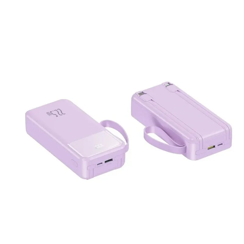 Super Grote Capaciteit 30000Mah Met Ingebouwde Kabel Power Bank Super Snel Opladen 22.5W Bidirectionele Pd 20W Voor Iphone Xiaomi