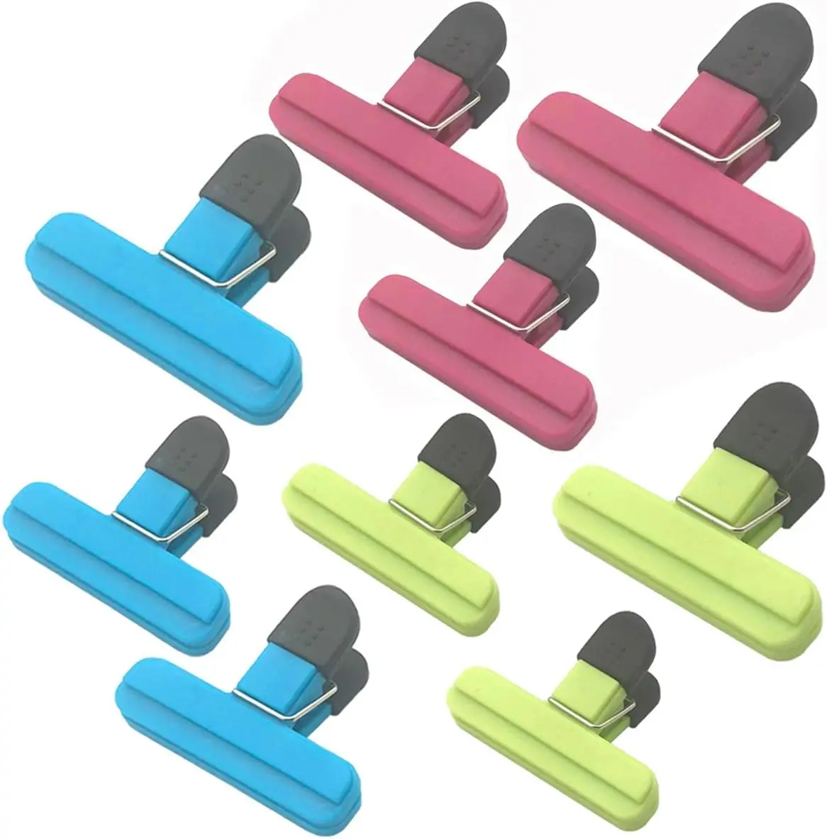 

Набор из 9 больших зажимов для пакетов – разные размеры, прочные пластиковые зажимы для герметизации пакетов с продуктами и для хранения на кухне