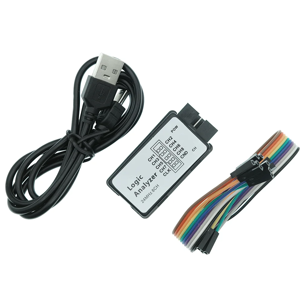 XCW USB Logic Analyzer 24MHz 8 Channel 24M/seconds Logic Analyzer Debugger For ARM FPGA Logic Analyzer Logic 24M 8CH 1-5PCS