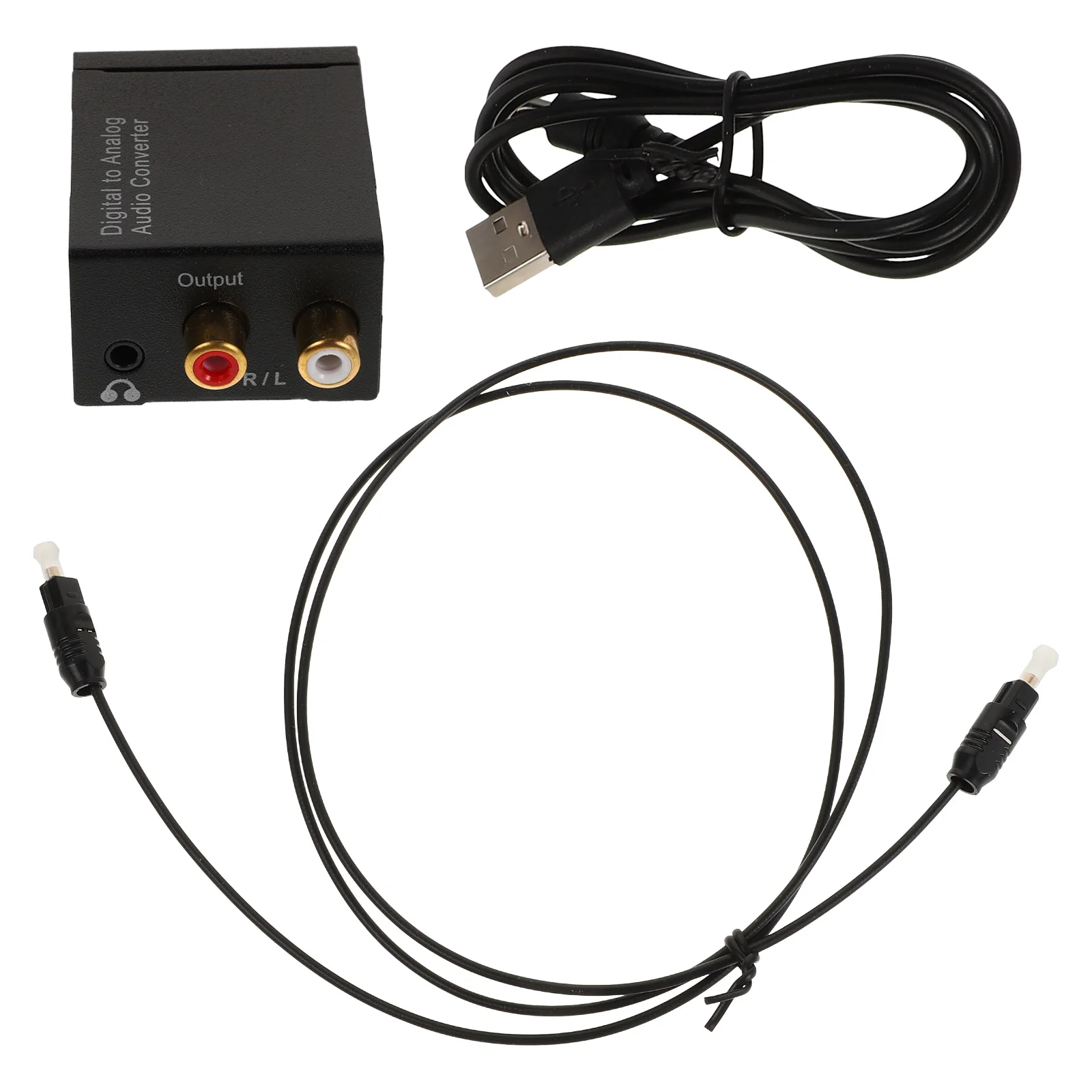

Digital Analog Audio Converter Optical 35mm Audio Fiber Optic Converter High Fidelity Sound Transmission Plug Play
