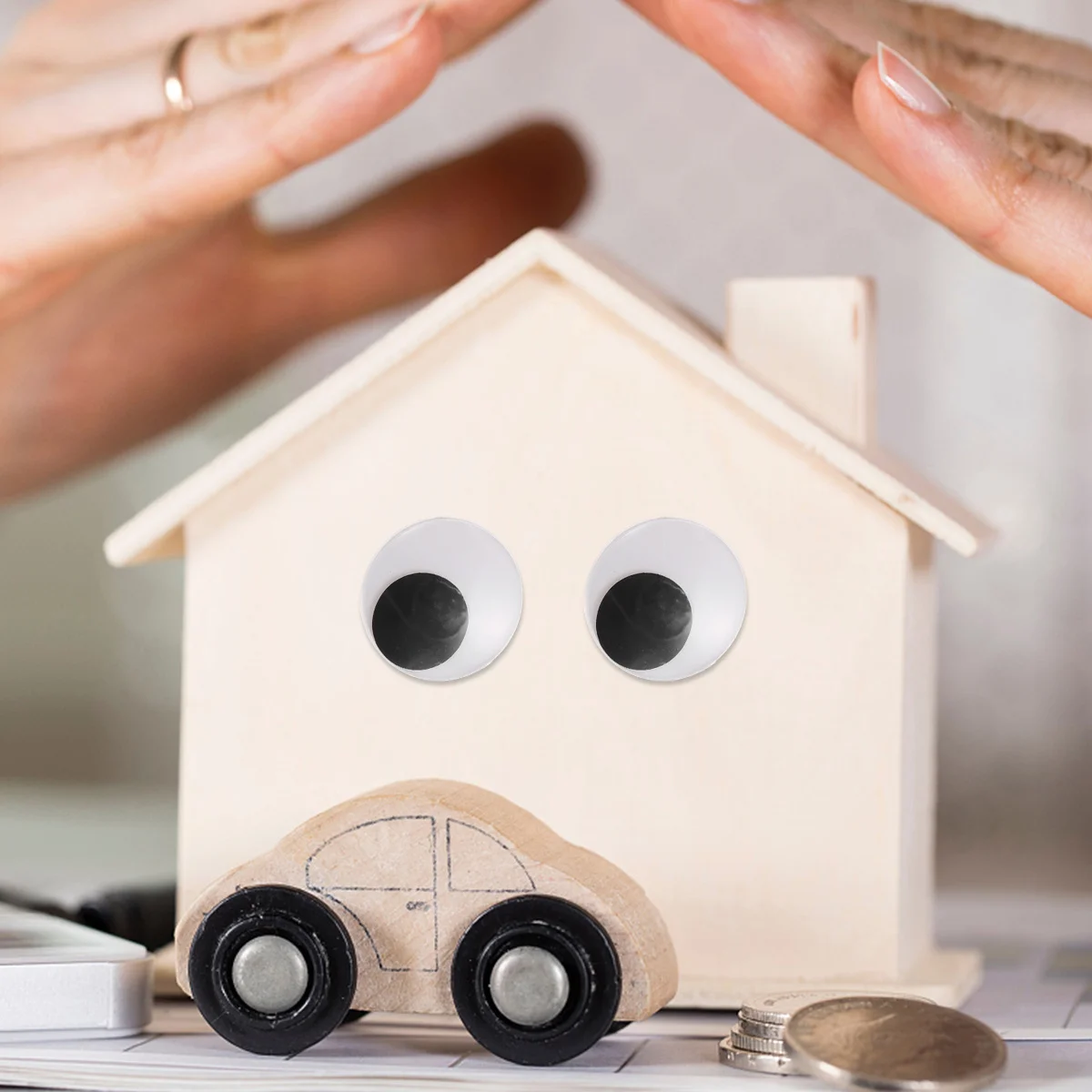 

6Pcs Black White Wiggle Googly Eyes Self-Adhesive Craft Making Stickers for Kids DIY Christmas Decoration Arts