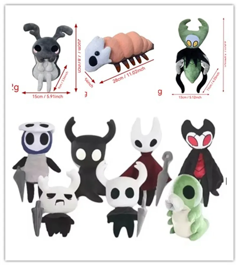 Hollow Knight Plush Toys Game Hollow Knight Stuffed Animal Plush Dolls Kids Toys Birthday Holiday Gifts for Boys