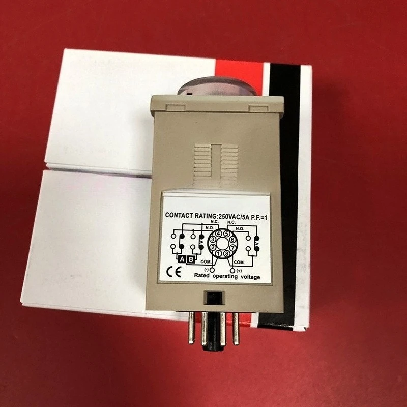 H3CT-B Timer Relay AC220V, Multi-Range Industrial Delay Relay for Electrical Control Systems