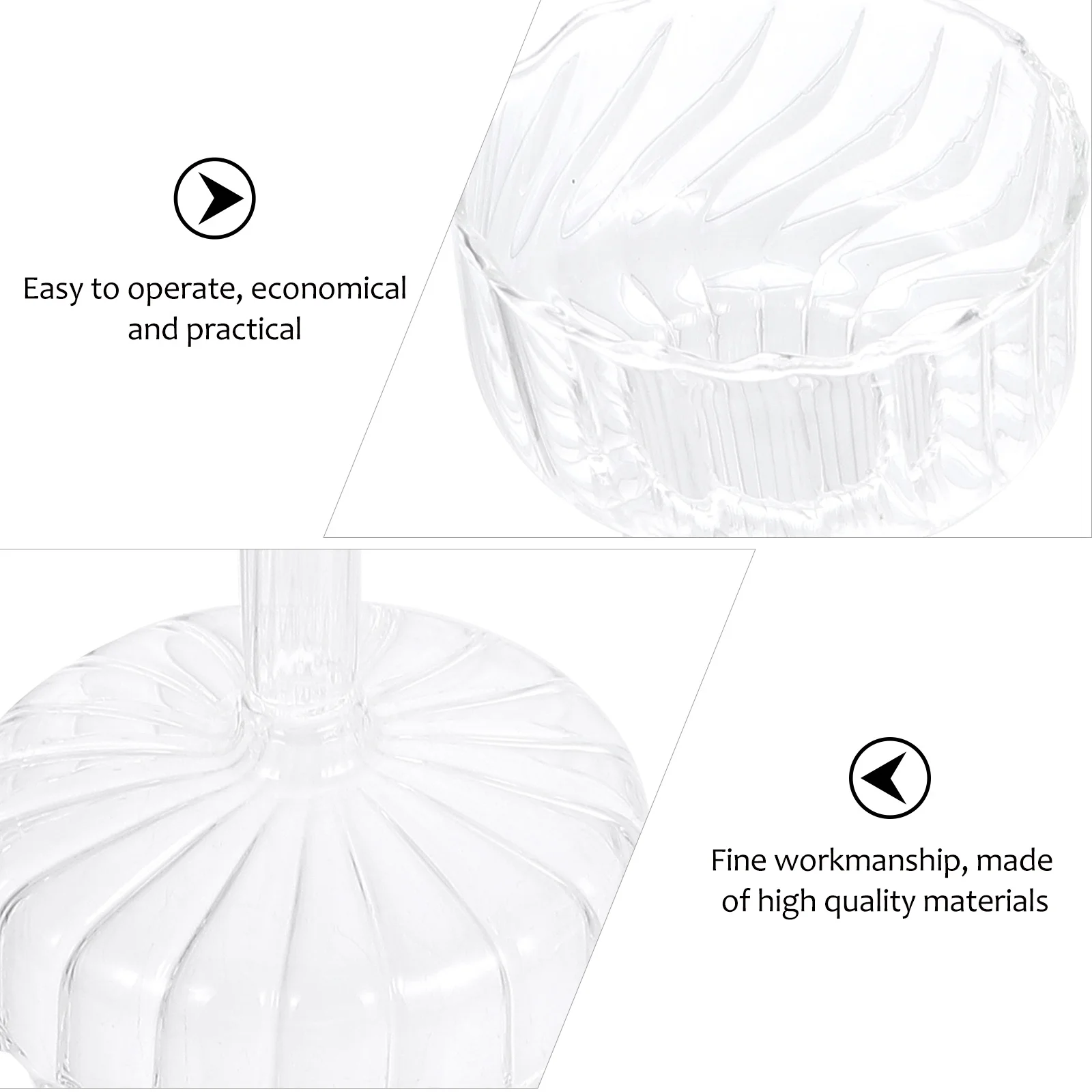 2 قطعة حوامل مخططة زجاجية شمعدانات قائمة إبداعية ديكور أنيق لحامل مخطط هووسورمينغ #6