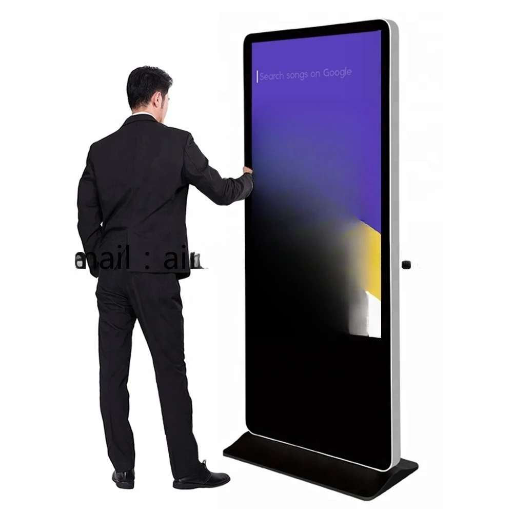 NEW 4k 55 Inch Vertical Floor Stand Touch Screen Display Advertising Player Kiosk LCD Interactive Digital Signage Totem