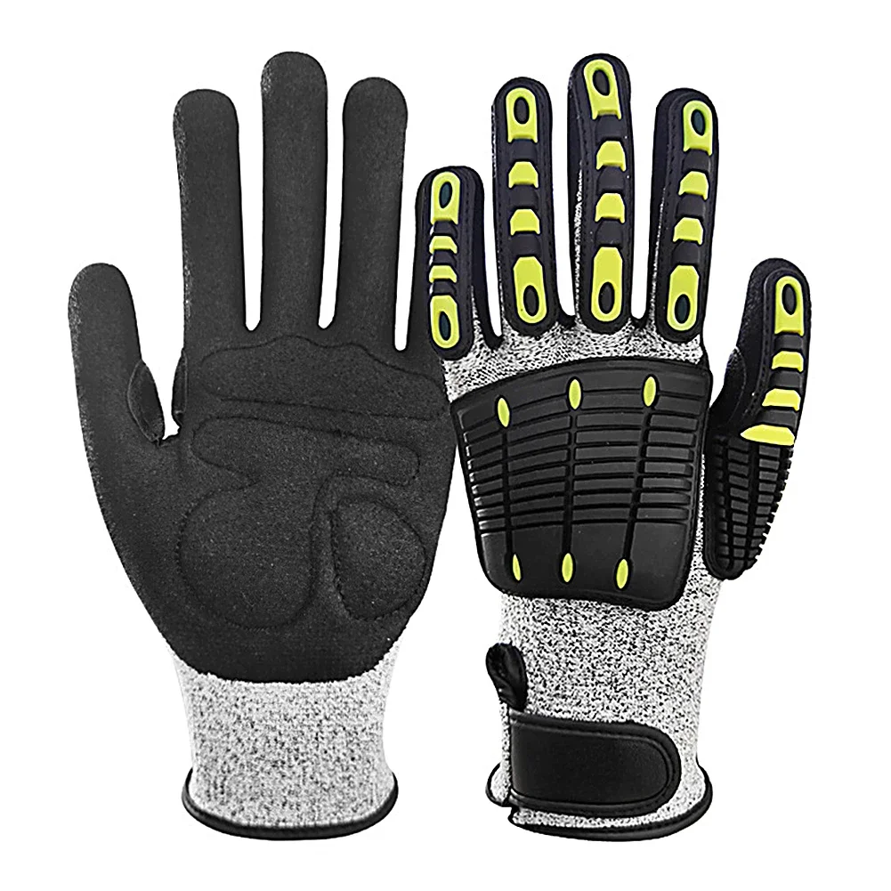 TPR Mechanical Anti-vibration Anti-smashing Anti-cutting Anti-collision Gloves Outdoor Cycling Rescue Safety Working Gloves