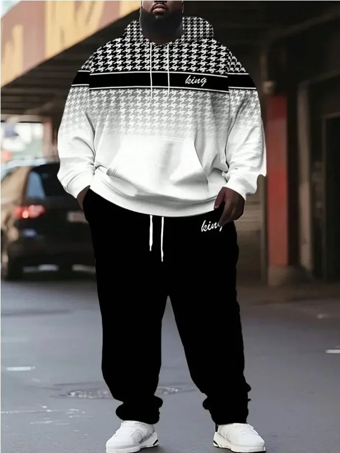 

2025 Winter and Autumn Hot Sale New 3D Printed Sweatpants and Hoodie Set Sportswear Men's Clothing Set Street Sportswear