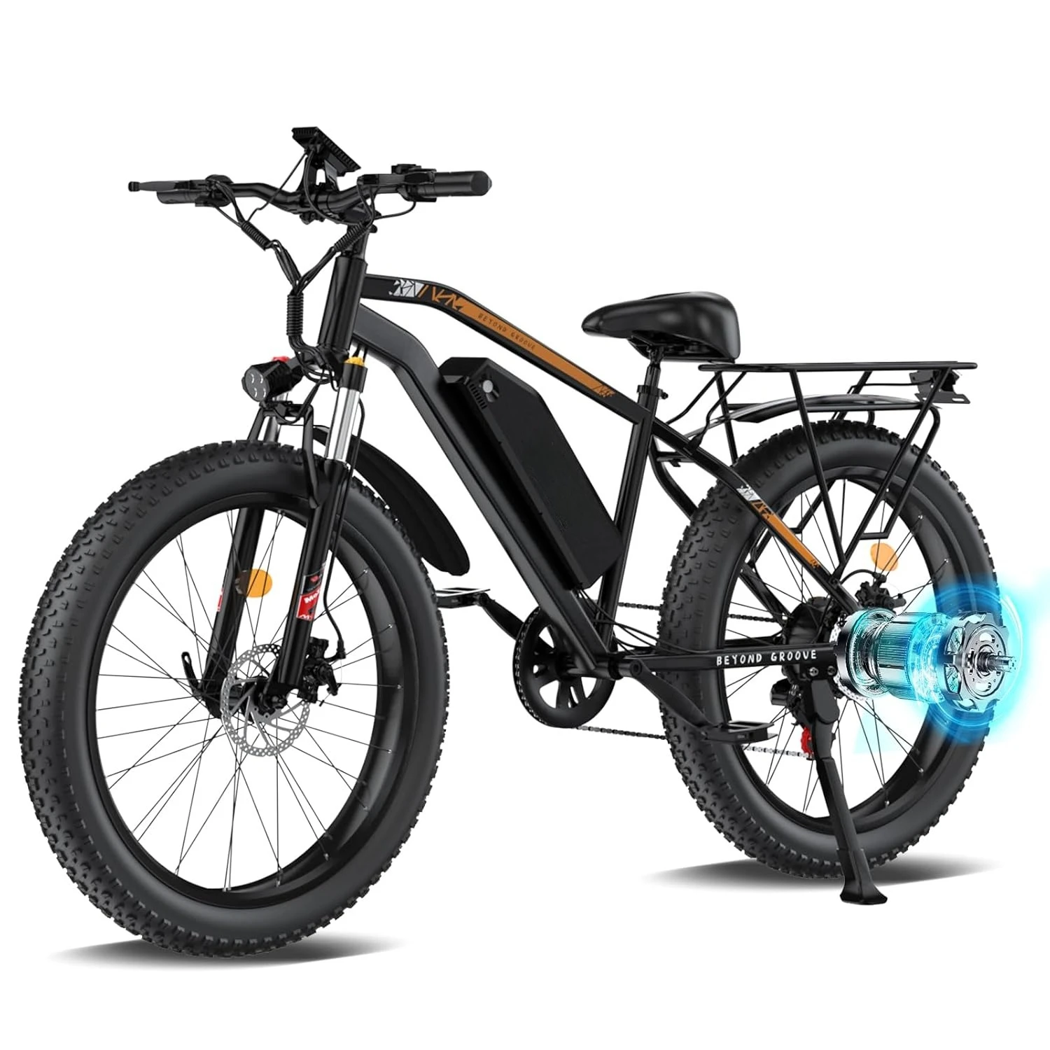 

Fat Tire Ebike 1500W Peak - 48V 15Ah Off Road Electric Bike for Adults,28MPH Fast Speed & 60 Miles Long Range, Customized