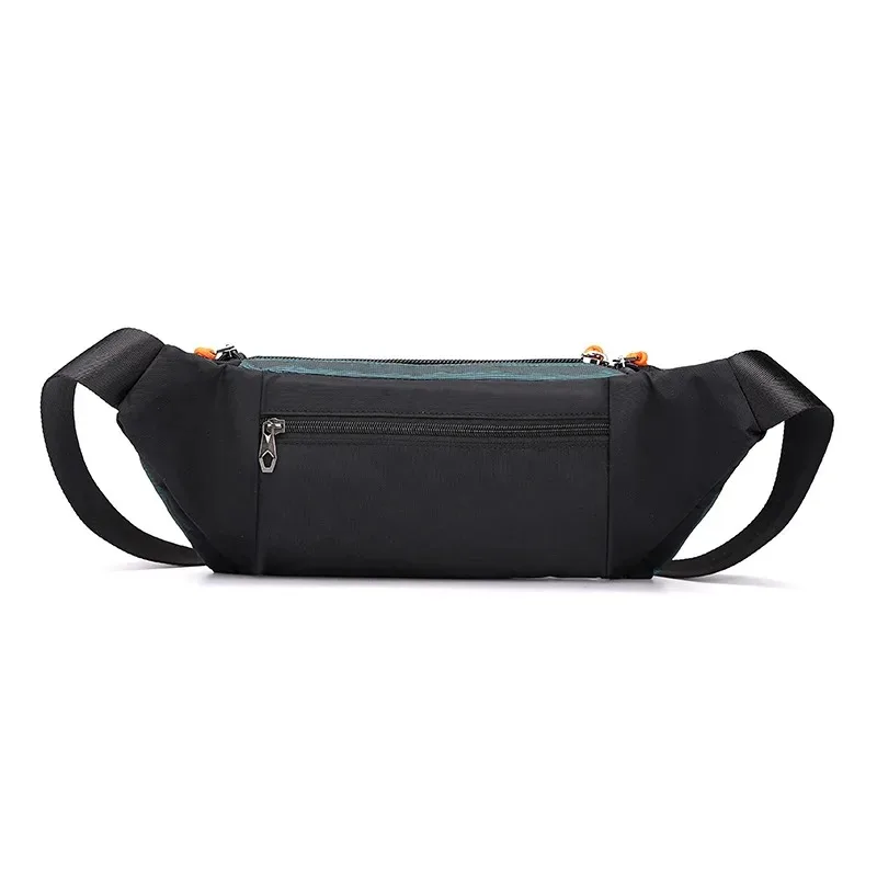 2026 New Waterproof Nylon Men's Crossbody Bag Multi-Function Hip Hop Waist Bag Street Trendy Chest Sling Bag For Outdoor Sports