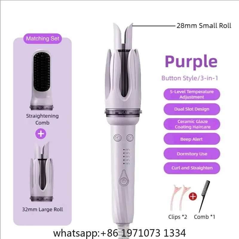 3-in-1 Automatic Curling Iron Large Wave Styling Curler Hair Perm Lazy Dual-Use Curling Iron Multi-Function Styling Tool