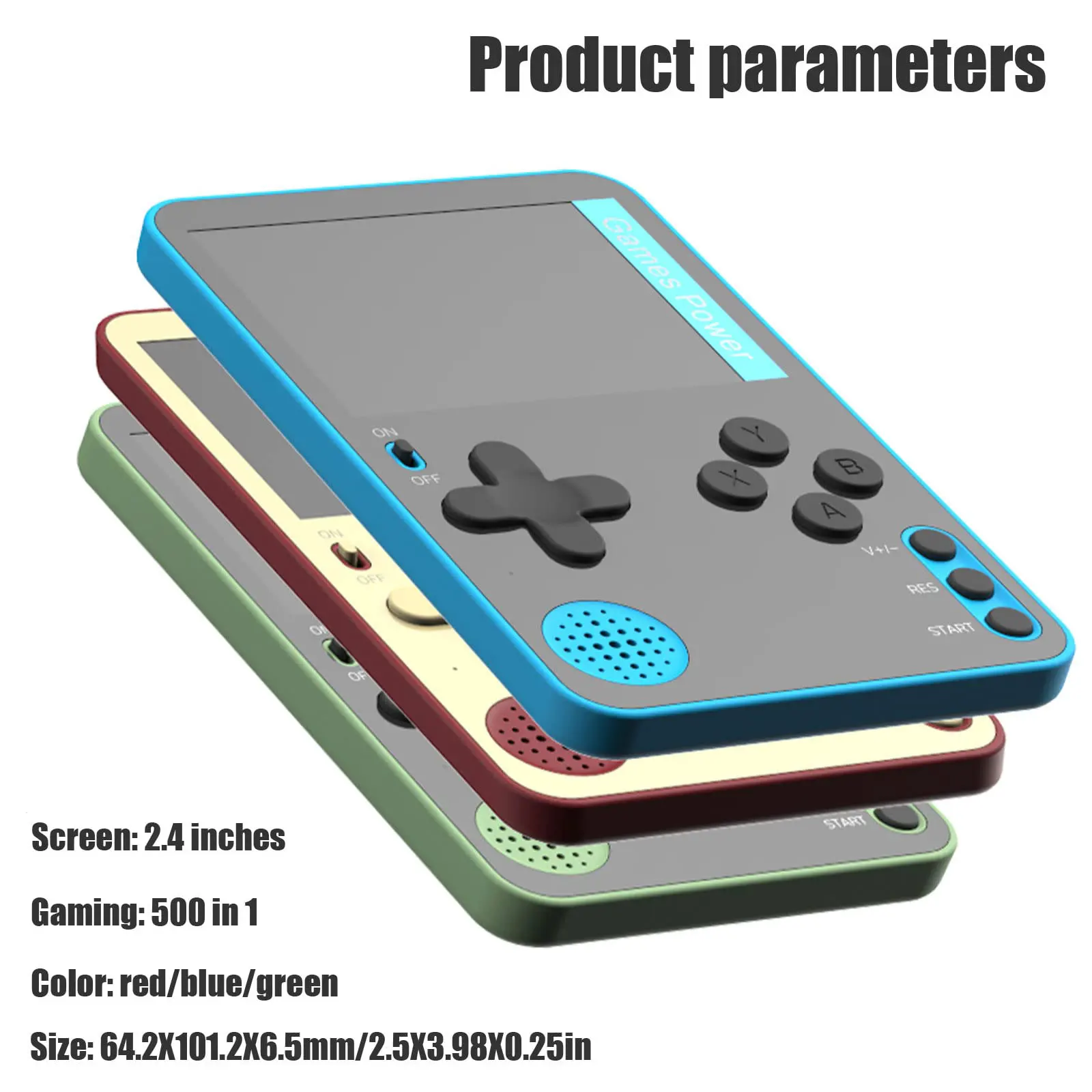 K10 thin Mini Pocket Handheld Game Player 2.4inch Video Game Console 500 Classic Games Ultra K10 Retro Game Machine Game Boy