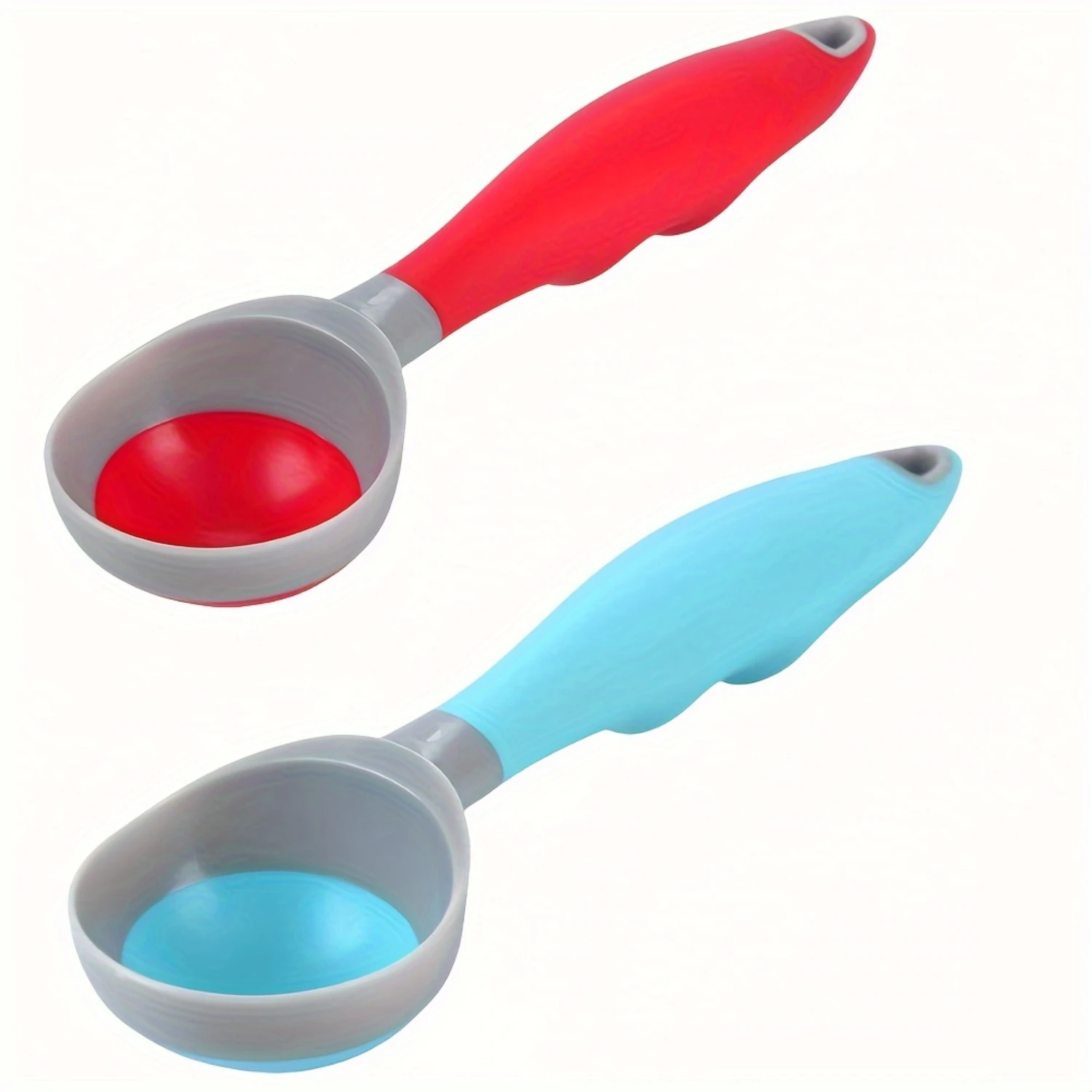 2-Piece Nonstick Anti-Freeze Food Grade PPR + Rubber Ice Cream Scoops with Comfortable Handles and Dishwasher Safe Design