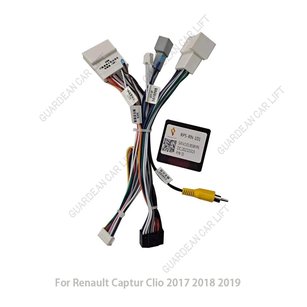 Car Radio Stereo Wiring Harness Cable Adapter Android 16pin For Renault Captur Clio 2017 2018 2019 for Dacia Multimedia Player
