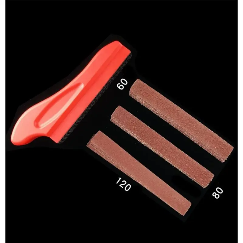 PORK-Hand-Held Groove Sander Tool For Exterior Wall Faux Stone Painting Includes 30 Pcs Sandpaper Strips, Recessed Gaps Sanding