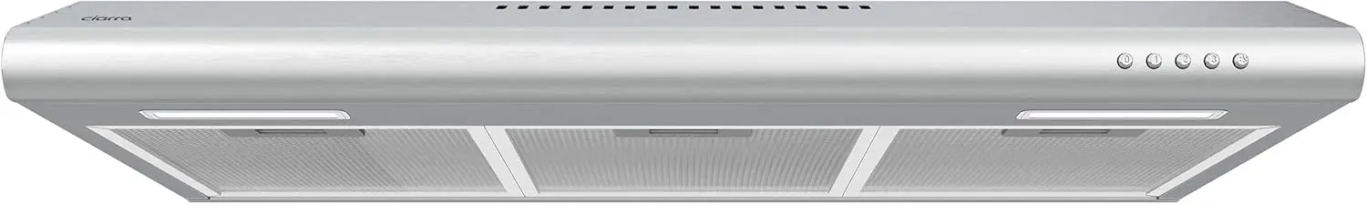 Range Hood 30 inch Under Cabinet Ductless Vent Hood for Kitchen Stove Hood with 3 Speed Exhaust Fan in Stainless Steel