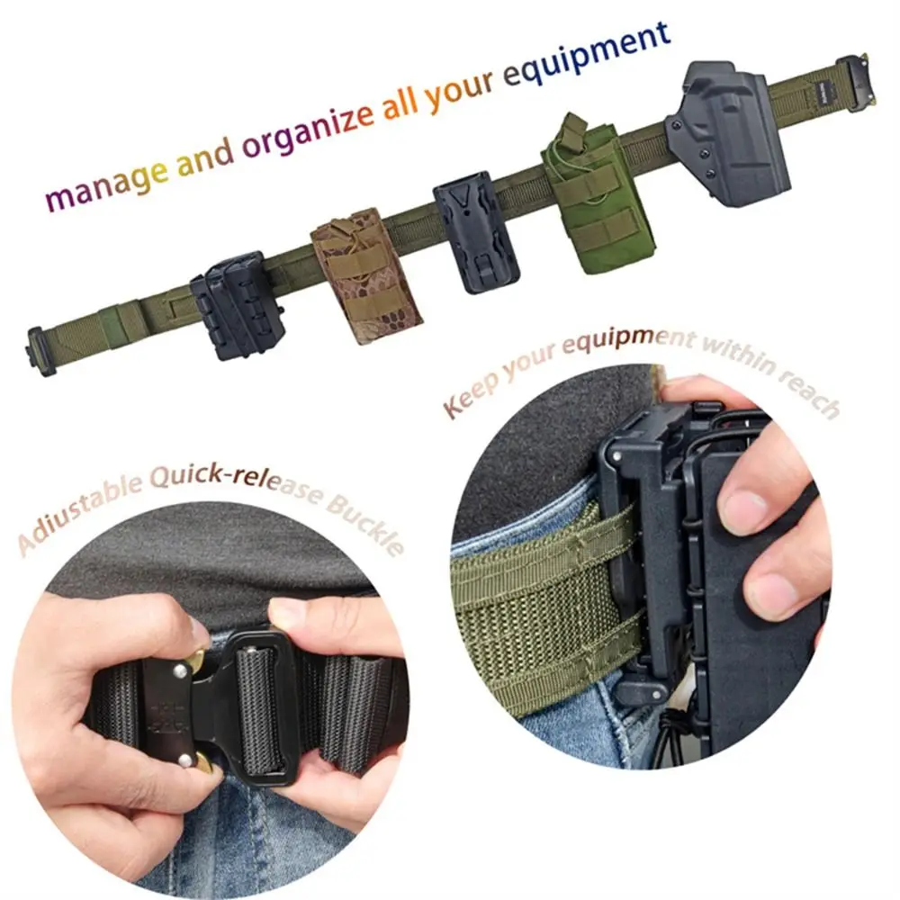 

Мужской тренировочный ремень для отдыха 4,5 см с металлической пряжкой, быстросъемные ремни с лазерной резкой, регулируемые уличные поясные ремни