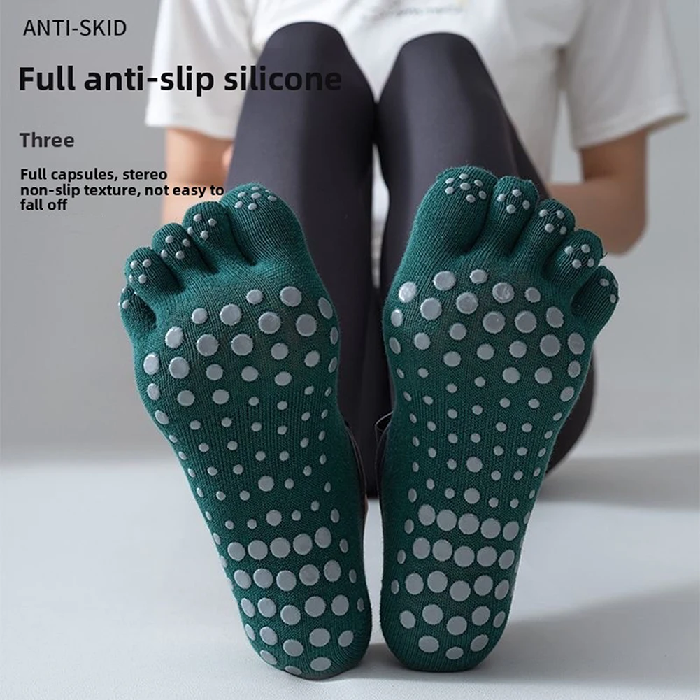 Women's Five Finger Yoga-Socks Anti-Skid Ballet Socks Elastic Arch Support Band Ensures A Secure Fit And Prevents Slipping Off