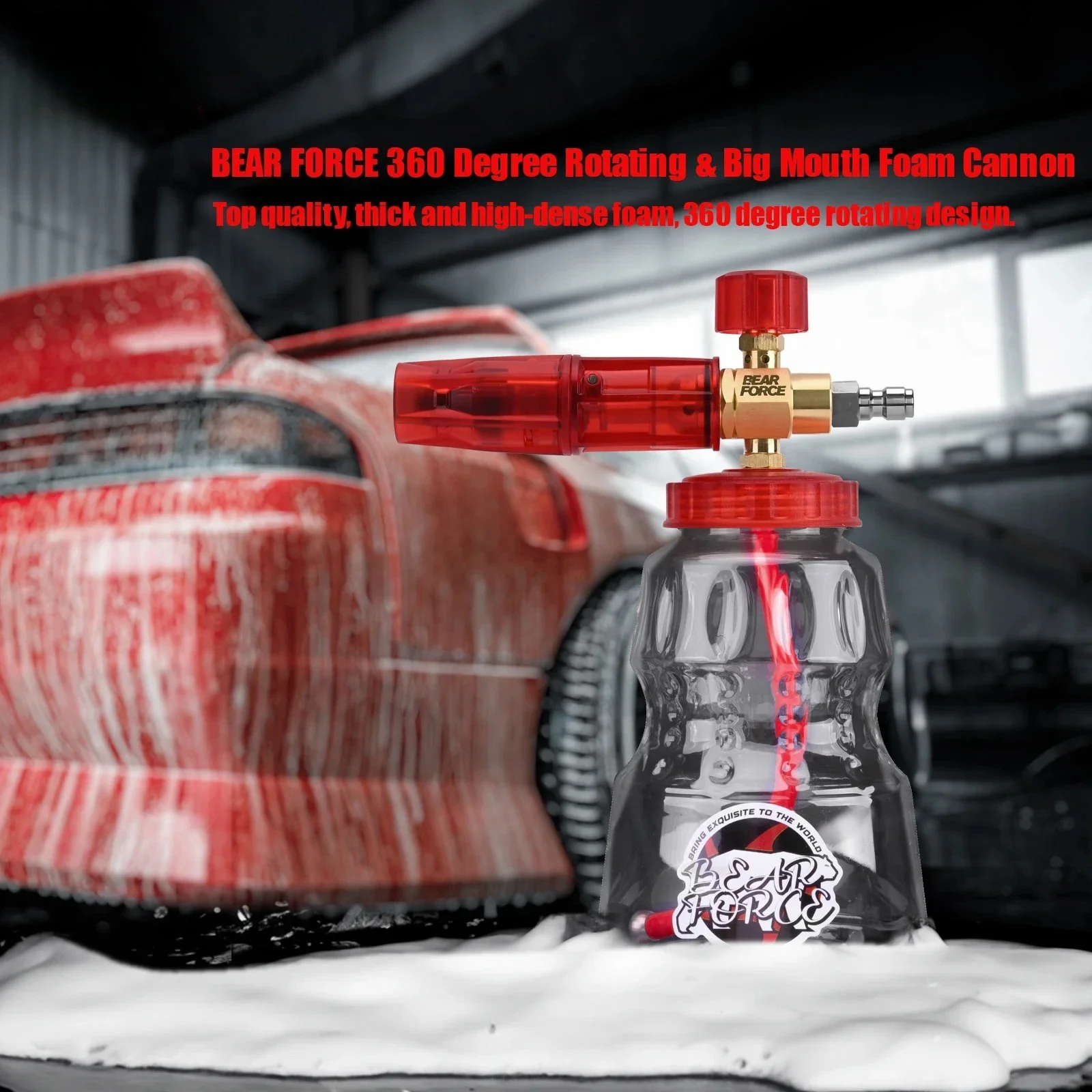 Мойка высокого давления, латунная пенопластовая пушка, пеногенератор, наконечник для снежной пены с быстроразъемным разъемом 1/4 дюйма для Portland Husky Ryobi Greenwork Мойка высокого давления, латунная пенопластовая пушка, пеногенератор, наконечник для снежной пены с быстроразъемным разъемом 1/4 дюйма для Portland Husky Ryobi Greenwork