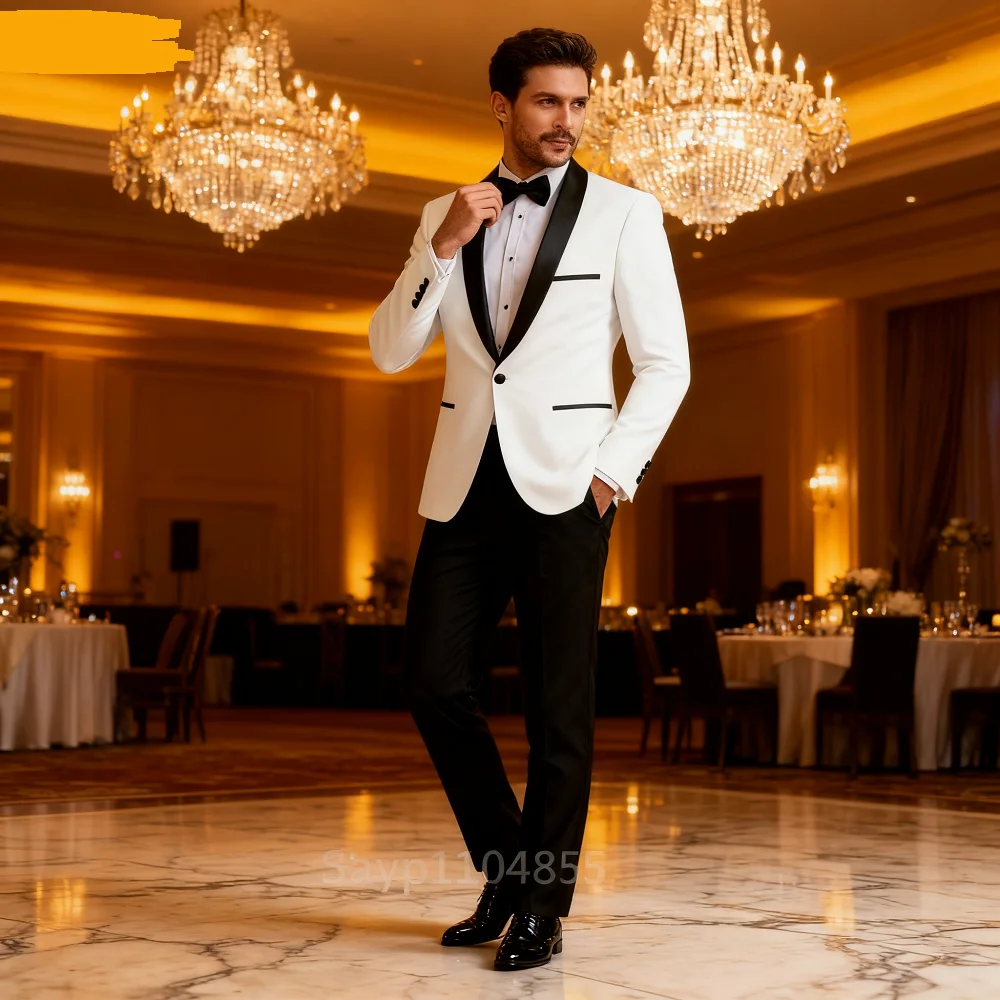 

Мужской приталенный повседневный однотонный пиджак для жениха, свадебный костюм, куртка, смокинг для ужина, модное деловое пальто