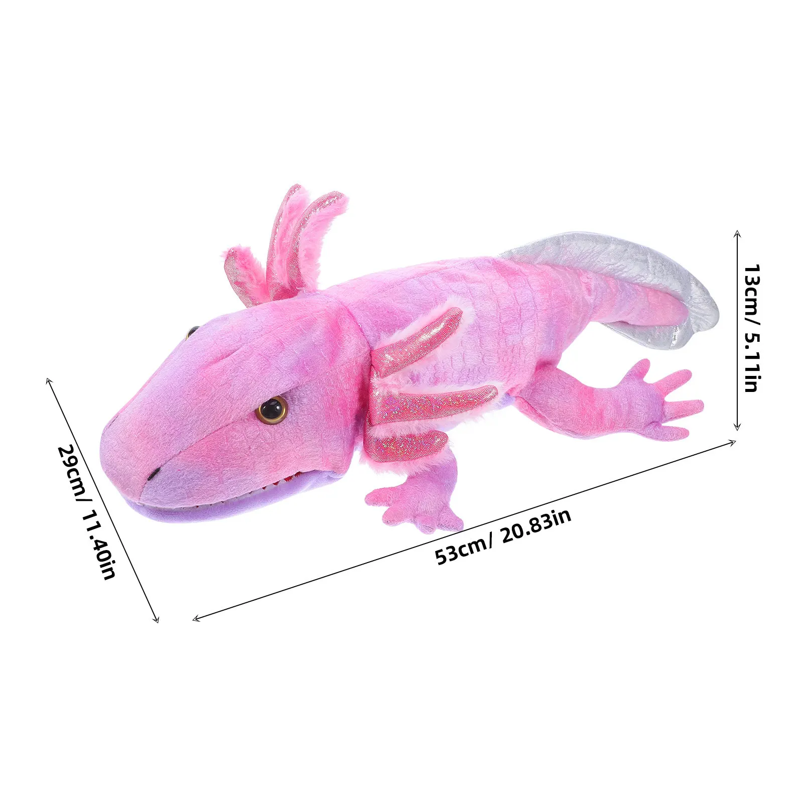 Lalka na rękę aksolotl, miękka, z ruchomym pyszczkiem, dla dzieci w wieku 4-8 lat, do opowiadania historii, odgrywania ról, edukacyjna lalka zwierzęca, interaktywna dla dzieci.