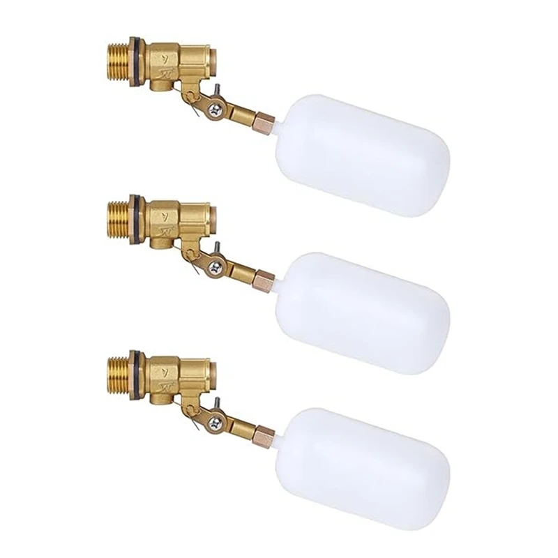 

1/2 Inch Float Valve, Water Float Valve For Pond Float Valve Shutoff Auto Fill, For Livestock Tanks, Aquariums(3PCS)