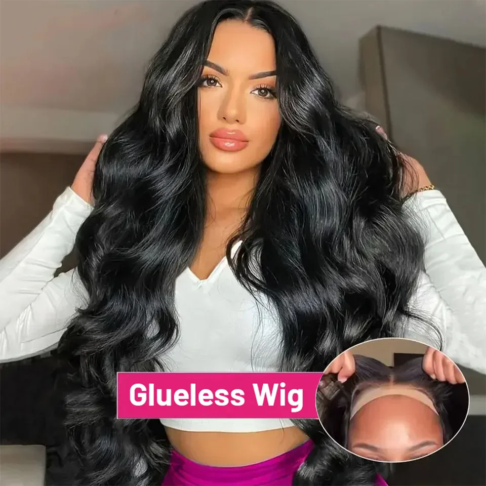 Body Wave New Glueless Wigs Human Hair 5x5 Transparent Lace Closure Wig For Black Women 180% Brazilian Remy Front Wig Easy To Go