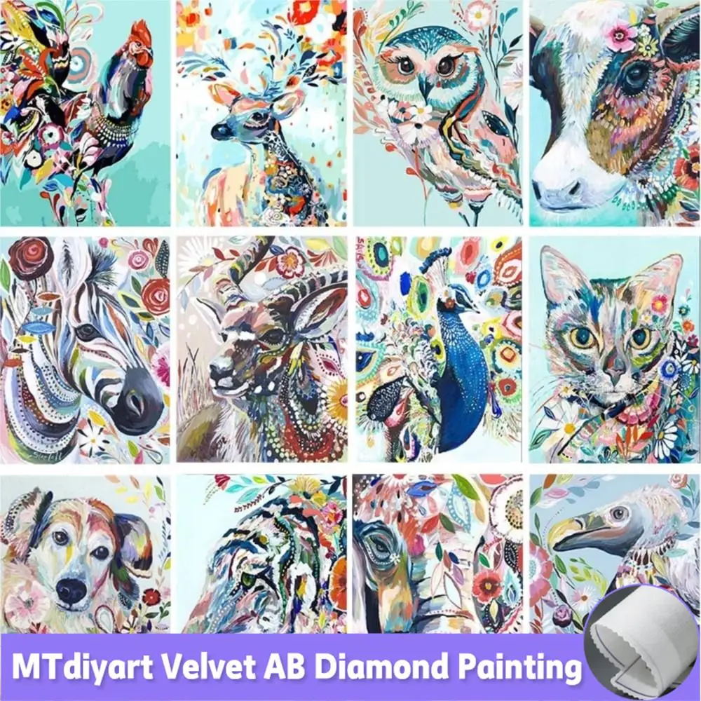 5D AB Resin Drill Diamond Painting Kit For Adults And Kids With Full Square Drill Diamond Art DIY Diamond Embroidery Kits Animal