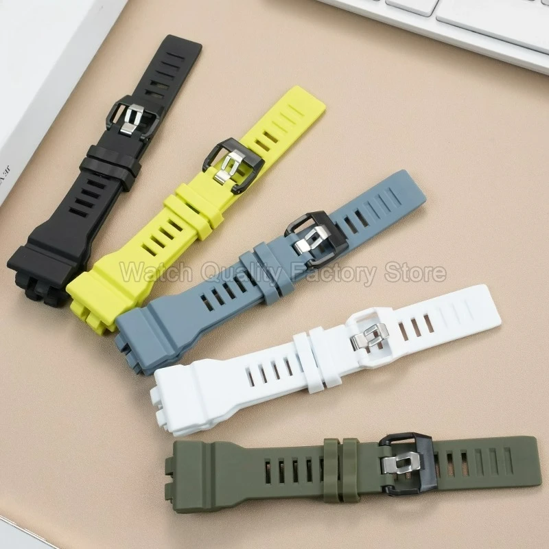 Accessoires de montre pour Casio GBA-800/GBD-800, Bracelet de montre en résine souple et étanche 5554 3464, Bracelet en Silicone noir bleu gris vert