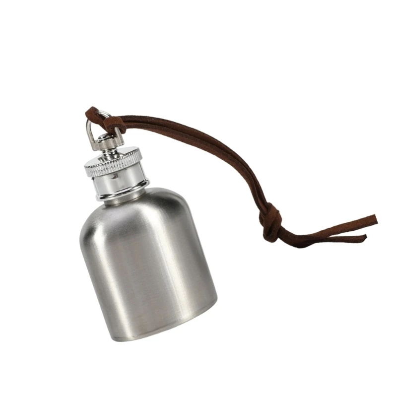 Bottiglia liquore tascabile in argento portatile da 1 oz con fiaschetta a cuore in acciaio