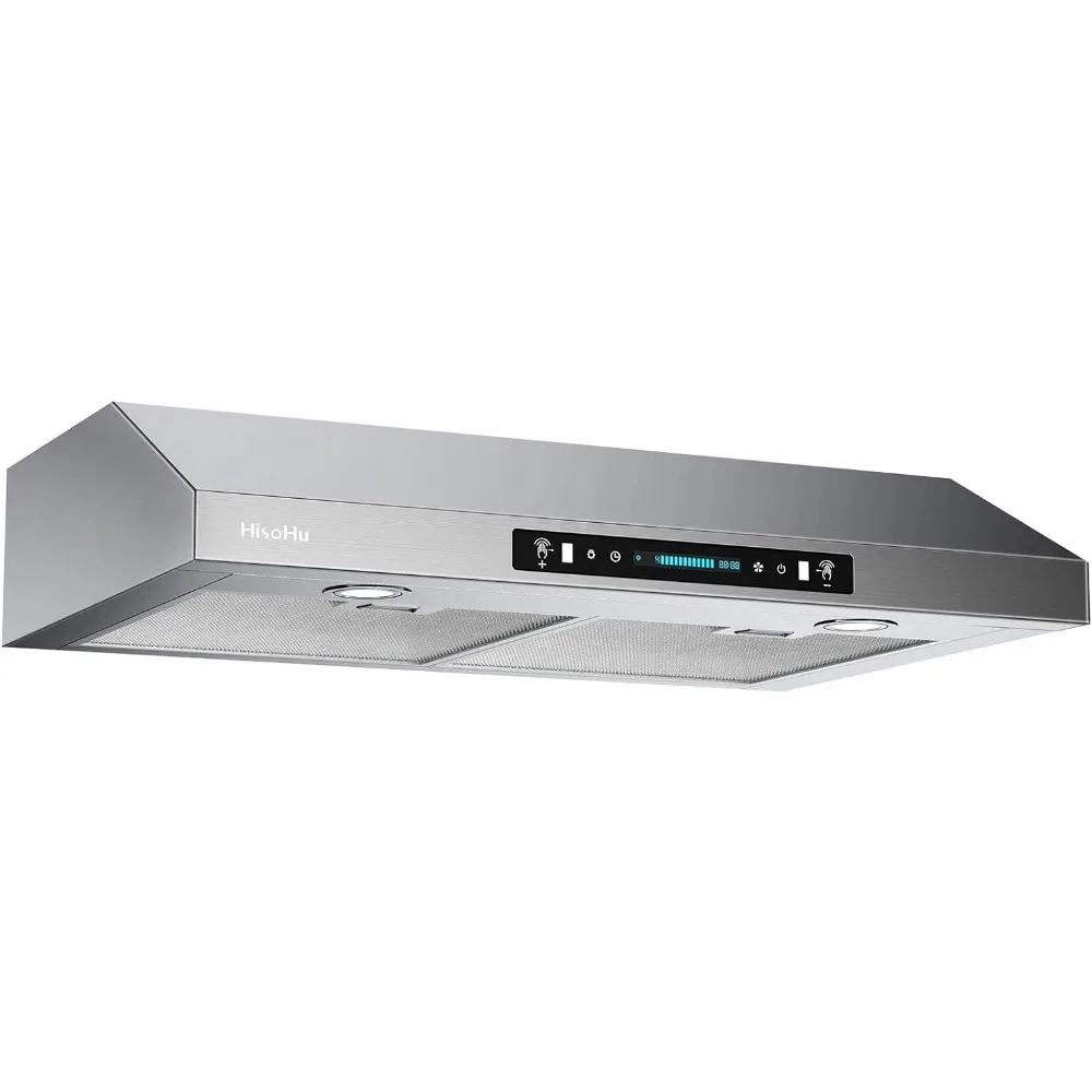 30 Inch Under Cabinet Range Hood with 900-CFM, 4 Speed Gesture Sensing&Touch Control Panel, Stainless Steel