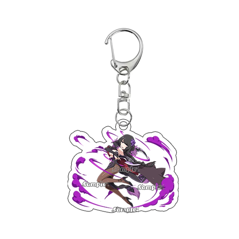 Anime Beatrice Rem Accessory Keychain Acrylic Character Re:ZERO -Starting Life in Another World Backpack Charm Pendant Key Ring view 3