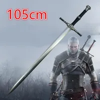 1:1 Anime cosplay Geralt of Rivia sword New Exotic Beasts sword Weapon Prop Role Play PU Model Toy Prop 105cm