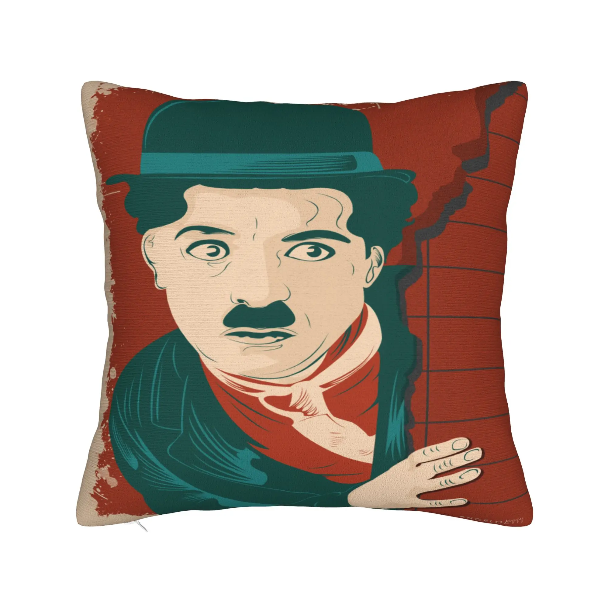 Celebrity C-Charlie C-Chaplin Pillow Cover  Soft Cushion Cover Novelty Pillow Case For Living Room Sofa