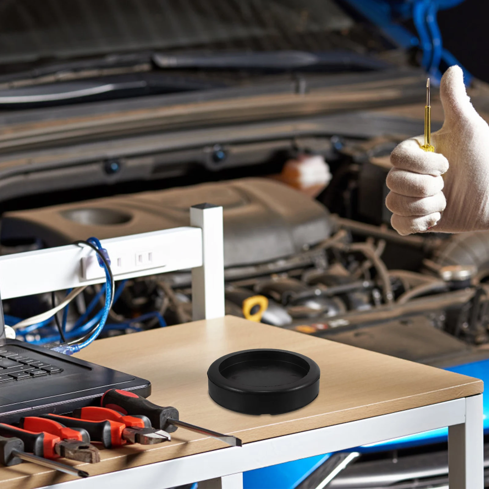 

Universal Car Lift Rubber Pad Blocks Auto Repair Parts Durable Shock Absorbing Stable Support Tire Tray Anti Slip for Lifting