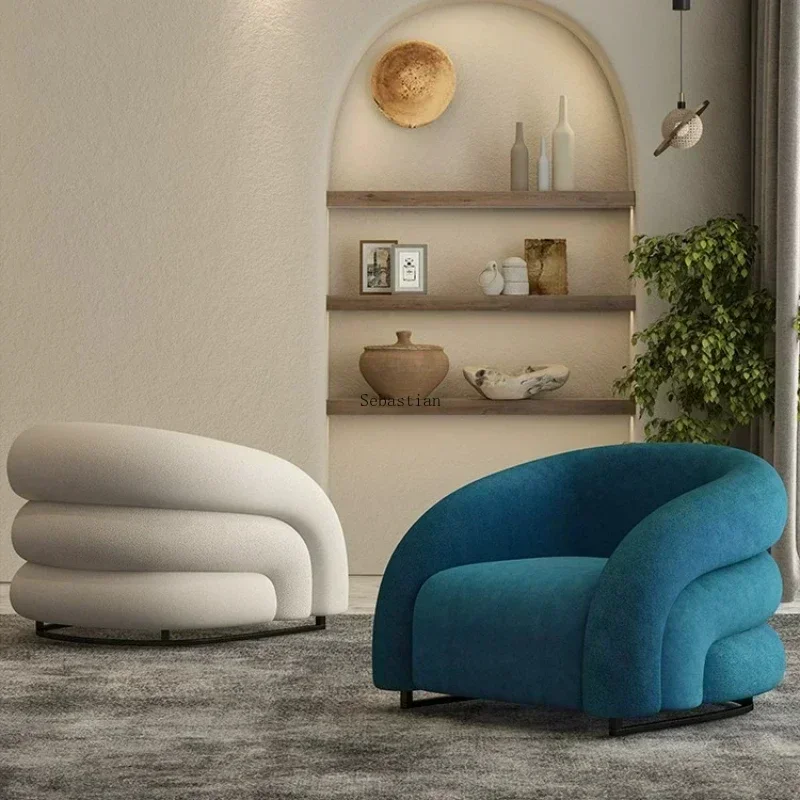 Light Luxury Single Chair Lazy Sofa for Small Apartment Living Room Bedroom Balcony Leisure