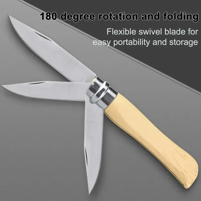 Folding Fruit Knife Stainless Steel Portable Pocket Knife Sharp Peeler Knife for Fruits Kitchen Knives Household Cooking Tools