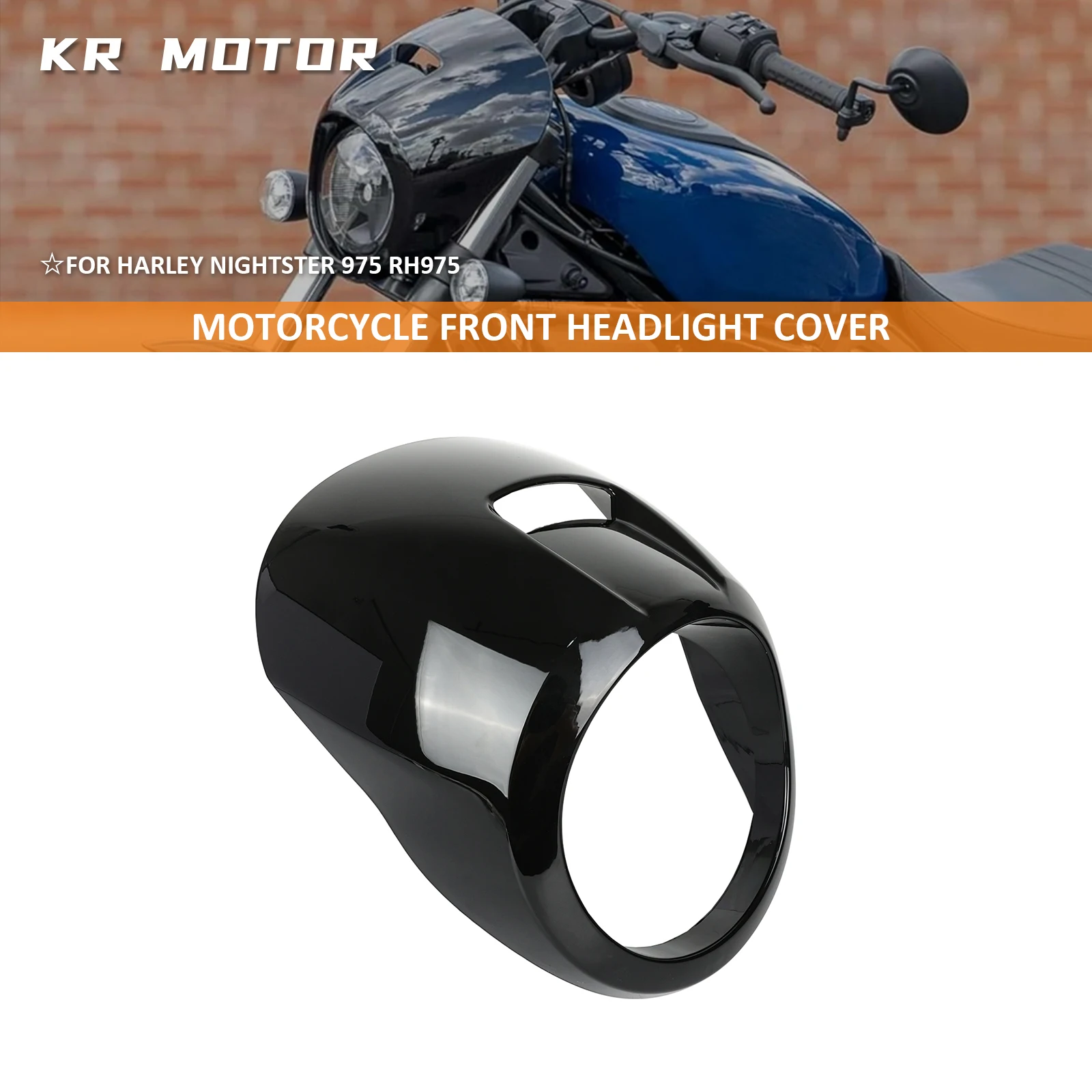 

Fits For Harley Nightster 975 RH975 RH 975 2022-2024 Motorcycle Front Headlight Cover Wind Shield Fairing Head Light Fairing