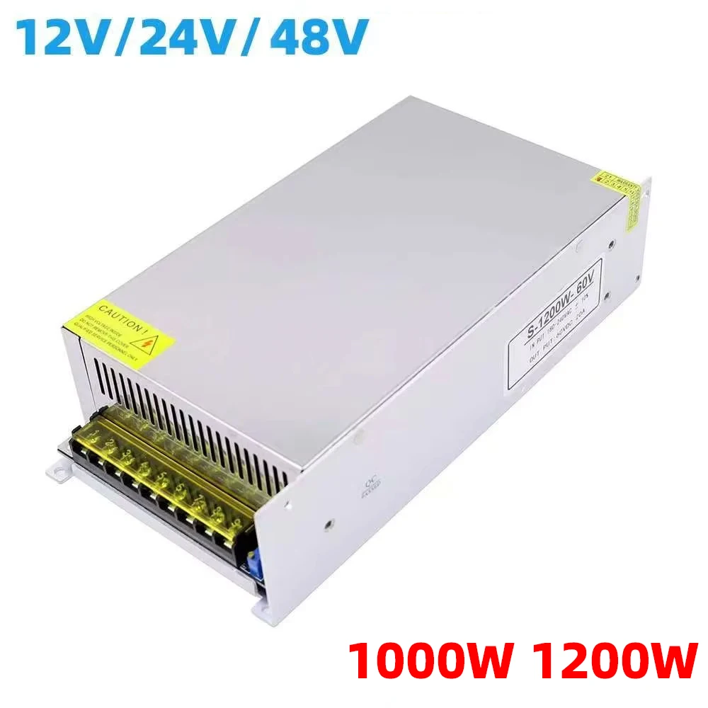 

12V 24V 48V Power Supply SMPS AC DC 220V TO 12V 24V 48V 1000W 1200W Switching Power Supply SMPS