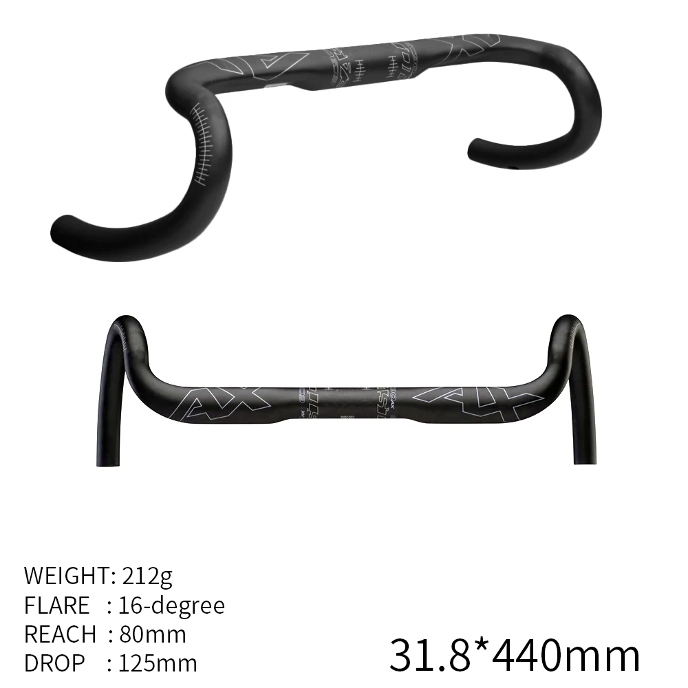 イーストン EC90 AX カーボンハンドルバー 440mm ブラック 16度