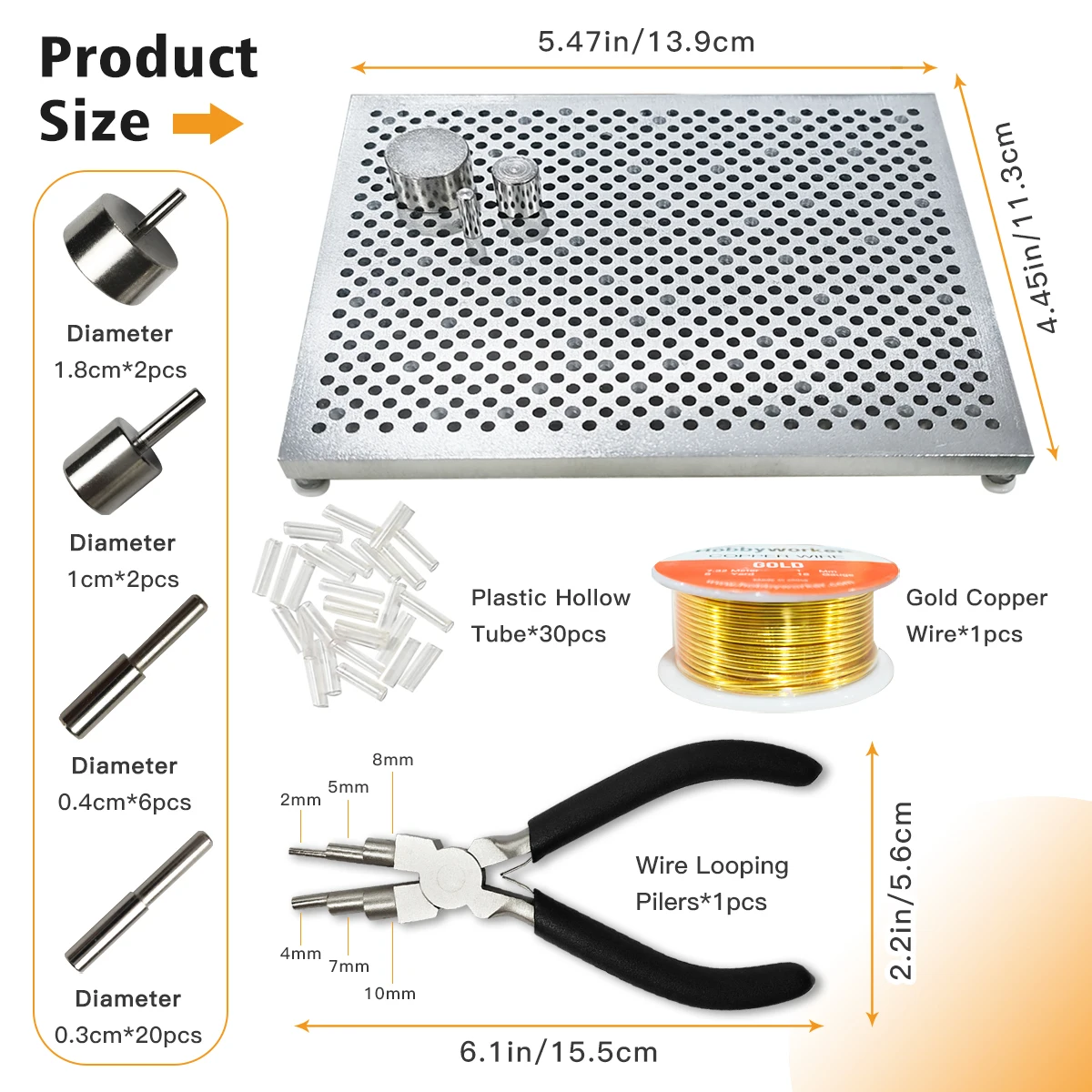 Imagem -03 - Xuqian-wire Jig Kit com em Alicates de Fabricação de Fiança 0.8 mm Fio de Cobre de Ouro 14k para Ferramentas de Fazer Jóias Faça Você Mesmo Alta Qualidade